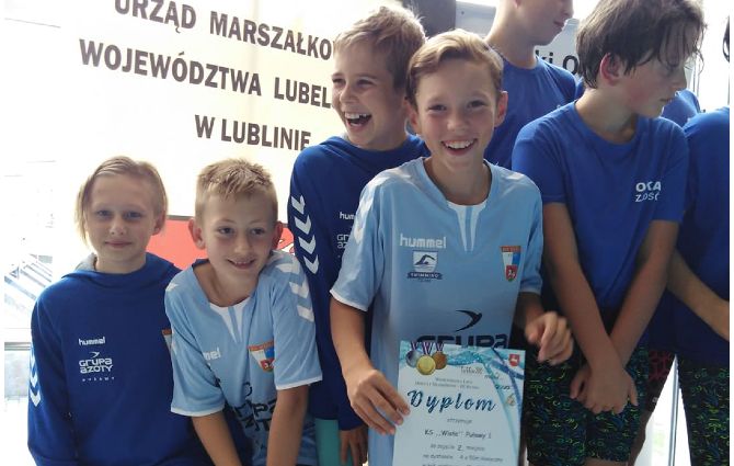 Sekcja pływacka na zawodach w Lublinie